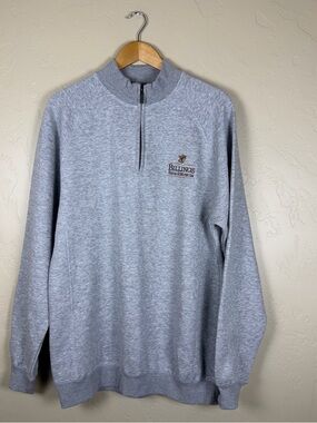 Billings Farm & Museum  Women’s Grey Quarter-Zip Pullover Sweatshirt Size Large